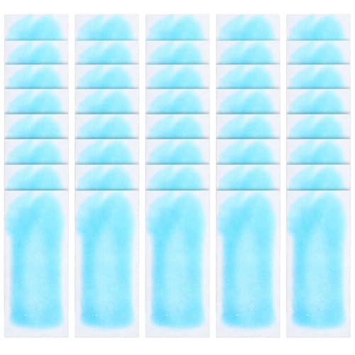 OATIPHO 40 Parches Refrescantes Portátiles de Gel Menta para Verano, Láminas de Enfriamiento Azul de Pvc No Tejido para Aliviar Malestar en Casa y Trabajo