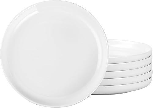 Miniatura 1 de Onniyor Platos llanos de porcelana de 10 pulgadas, platos redondos para ensalada de postre, platos para servir, platos planos resistentes a los
