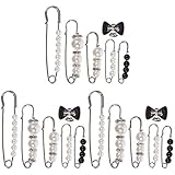 GALPADA 18 Stück Mädchen Kleider Schal Strickjacke Stilvolle Sicherheitshose für Kleidung Kleidung Kragen Taille Frauen Zubehör Perle Pullover Clips Brosche Kostüm Dekoration Mode