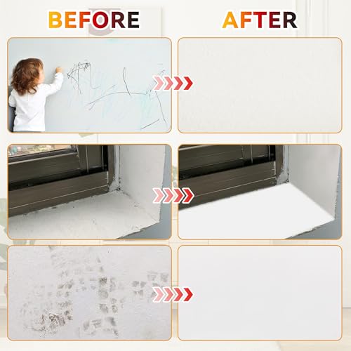 White Paint for Walls, Portable Paint Roller Kit for Effortless Cleaning & Pristine Walls, Small Roller Brush Repair Kit Remove Stains, Scratches, Yellowing, Water-Based, Ready to Use - Image 3