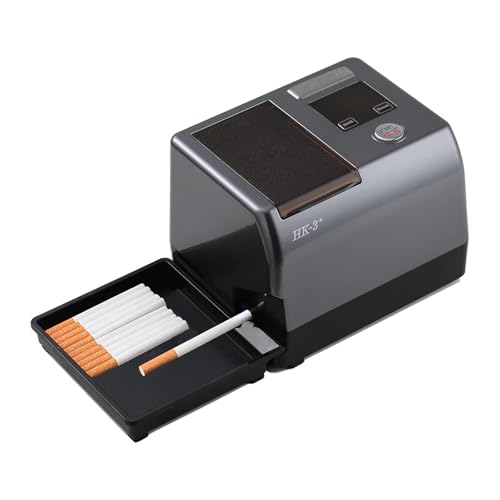 WRJAHCG Máquina Automática para Liar Cigarrillos para El Hogar, Maquina Portátil De Liar Tabaco Electrica, Entubadora De Cigarrillos Electrica, Maquina Liar Tabaco,A Silver