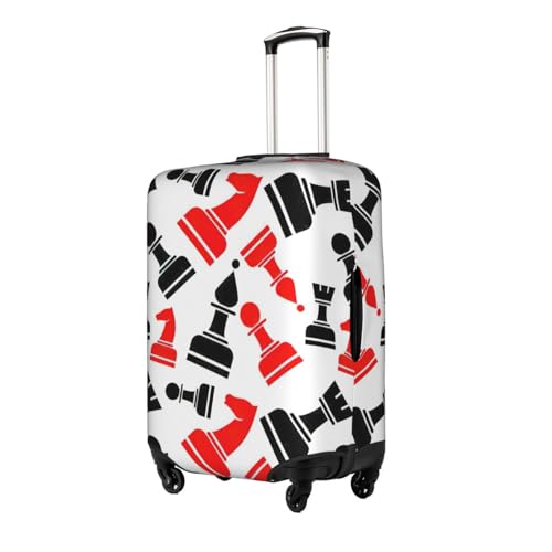 Housse de valise imperméable blanche motif échecs contre les rayures