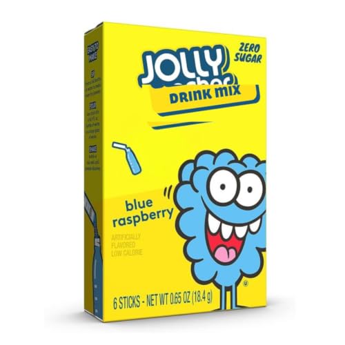 Jolly Ranchers Blue Raspberry Singles to go Drink Mix Zero NO sugar 6 in pack 18.4g box