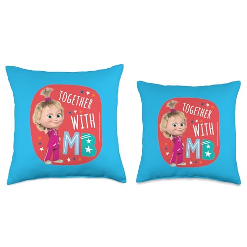 Masha and the Bear. Together with Masha #3 Throw Pillow - Thumbnail 3