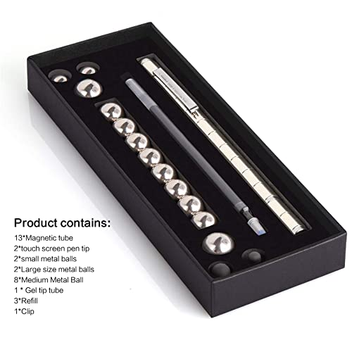 Toy Pen , Metal Magnetic Pen , Multifunctional Deformable Decompression Magnet Writing Pen , Eliminate Pressure Fidget Pen For Desk Toys ,Fidget Magnets Polar Pen Gift For Kids Or Friends(Gold) #TOP3