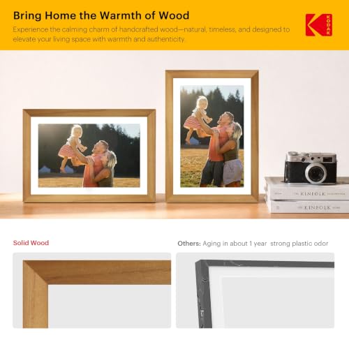 KODAK 10.1" WiFi Digital Picture Frame, Rechargeable Battery, Solid Wood - image 5