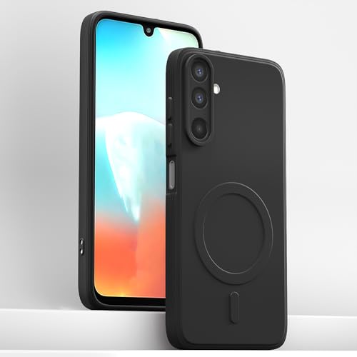 Image of Pikkme Back Cover for Samsung Galaxy M17 5G / A17 5G / F17 5G Soft Matte Silicone Mag-Safe Design (Mag-Safe Not Support) Camera Protection | Slim Fit Bumper Cover (Black)