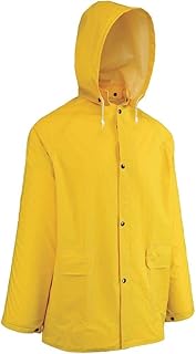 West Chester Holdings 259900 2 Piece PVC Poly Vinyl Chloride Rain Coat with Hood Yellow - Extra Large