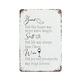Bread, That This House May Never Know Hunger Metal Signs Vintage Retro Distressed Farmhouse Home...