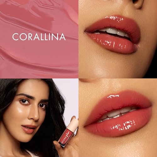 Image of HYUE Coral Rave Lip Kit - Liquid & Velvette Matte Lipsticks, Lip Tint, Lip Plumper | 16.4 ml | Long-Wear Soft-Matte Finish | with Jojoba, Almond & Indian Gooseberry Extract | Makeup Set