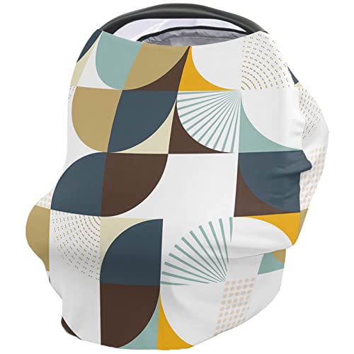 Nursing Cover for Breastfeeding Scarf, Colors Middle Ages Brown Theme Baby Car Covers Super Soft Multi Use for Canopy Shopping Cart Cover Blanket Stroller Cover