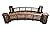 SamsGazebos 7 ft Trellis Garden Bridge with 4 Trellis Posts