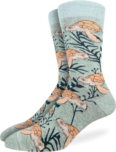 Good Luck Sock Men's Fish and Ocean Animal Socks, Adult