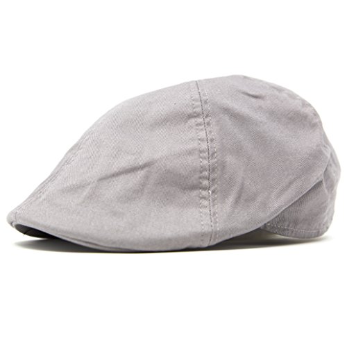 FashionTS 100% Cotton Summer Duckbill Newsboy Ivy Cap (Gray)
