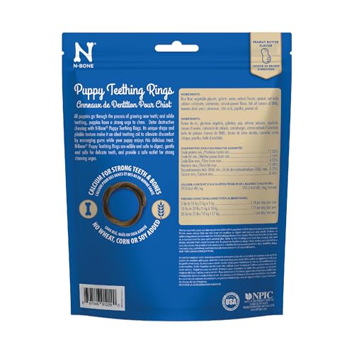 N-Bone Puppy Teething Ring Peanut Butter Flavor (6 rings), 34.02 g (Pack of 6) - Image 2