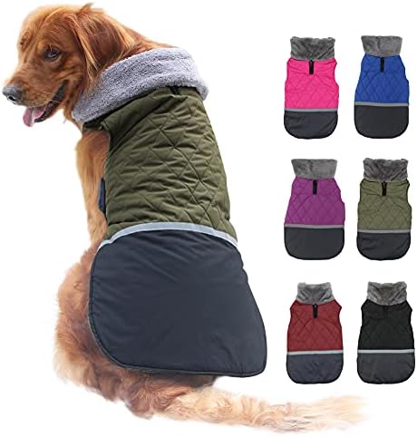 EMUST Dog Winter Coat, Reversible Fleece Dog Coat for Small Dogs, Windproof Warm Dog Jacket, Dog Clothes for Small Dogs Boy Girl, XS