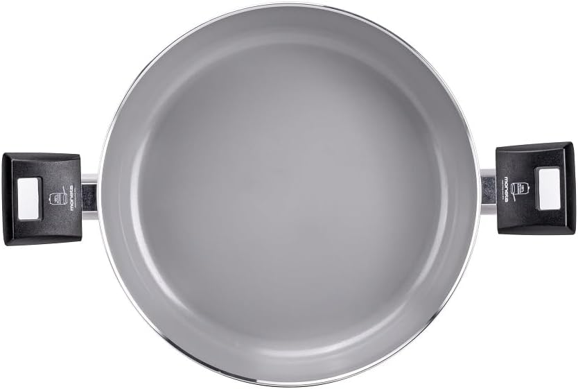 Moneta Innova Saucepan 28 cm, FineGres Natural Coating (NO PFAS), Also Suitable for Induction, 100% Made in Italy