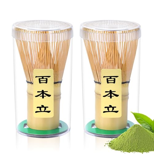 Alyvisun 2PCS Bamboo Matcha Whisk with 76 Prongs Perfect for Tea Ceremony