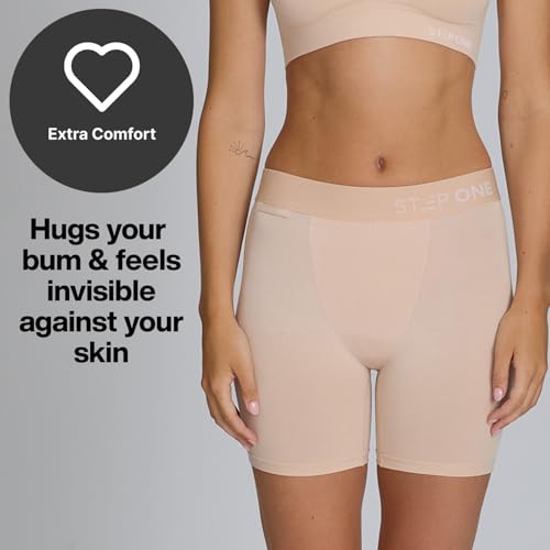 Image of STEP ONE Womens Boxers Underwear, 3-Pack, Viscose from Bamboo Womens Underwear, Moisture-Wicking, Anti-Chafing Boxers