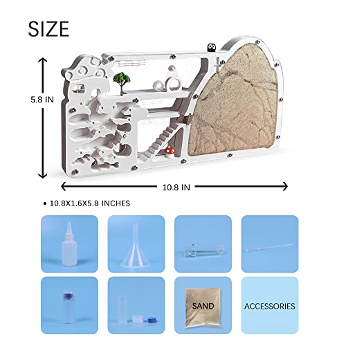 ELNMLHT Ant Farm Castle, Ant Farms with Yellow Sand and Tool Kit, Ant Colony Observation Kit, Ant Viewing Habitat Science Kit, Educational & Learning Science Kit for Kids, Adults, Student - Image 4