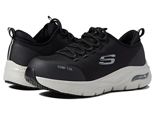 Skechers Work Arch Fit SREbinal Work Shoe Womens Oxford 8 BM US BlackGrey
