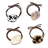 GRY 4PCS Hair Ties for Ladies and Women High Elasticity Hair Scrunchies Ponytail Holders Hair Rope E