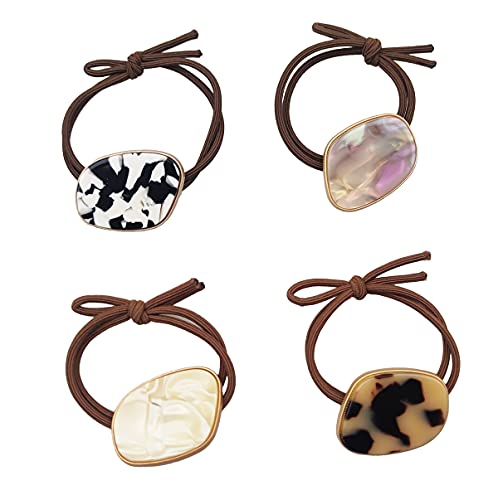 Gry 4Pcs Hair Ties For Ladies And Women High Elasticity Hair Scrunchies Ponytail Holders Hair Rope Elastic Rubber Bands For Thick Or Thin Hair #TOP3