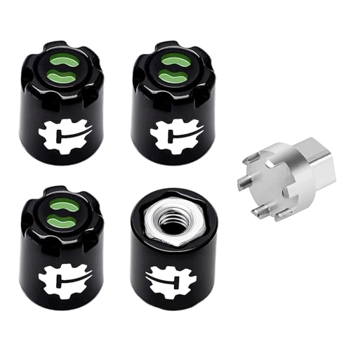 TCRC 4PCS Aluminum M2 Wheels Center Caps Lock Nuts for 1/24 RC Crawler Car SCX24 AX24 FCX24 Upgrade(Green) by TCRC - Used condition - US$10.09