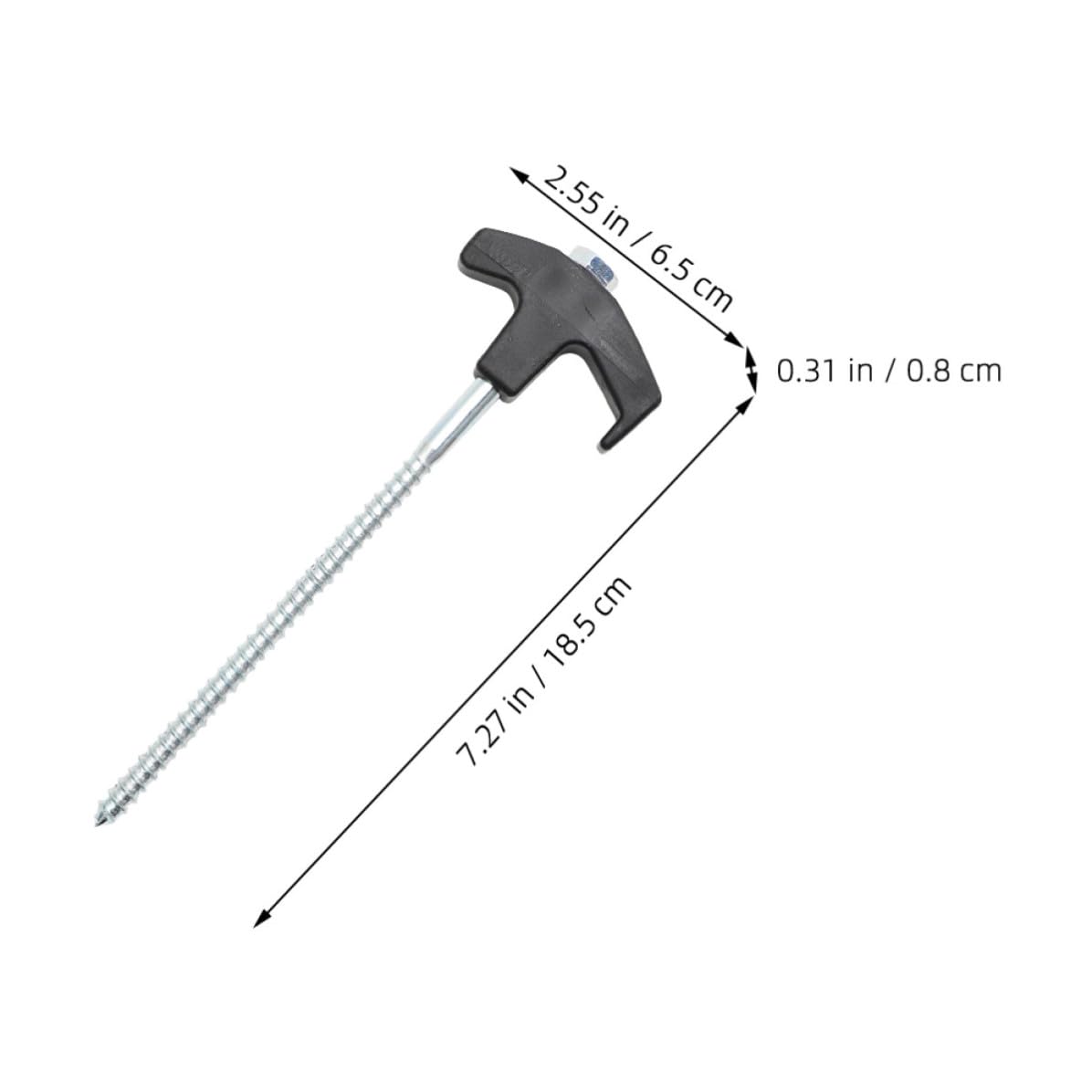 ifundom Lot de Set de Piquets Robustes pour Tente en Acier et Plastique Noir, Faciles à Enfoncer, pour Fixation Solide de Tentes et Bâches en Camping Outdoor
