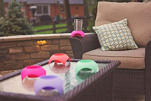 Beach Vacation Accessory Turtleback Sand Coaster Drink Cup Holder, Assorted Colors, Pack Of 4 #TOP2