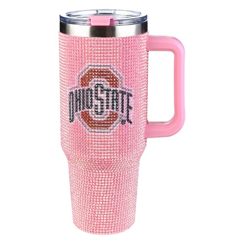 Image of The Memory Company Officially Licensed NCAA - Ohio State University 40oz Pink Bling Game Day Tumbler