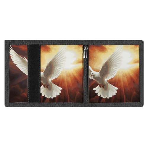 Dove Sun Art Slim Wallets for Men Money Clip Card Holder Wallet Men's Trifold Wallet And Coin Pocket4
