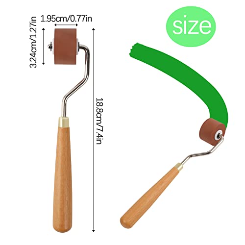 Rubber Brayer Roller For Crafting, Brayer Roller For Printmaking, Craft Stamping Brayers Roller For Anti Skid Tape Construction Tools, Print, Wallpapers And Scrapbooks(0.8") #TOP1