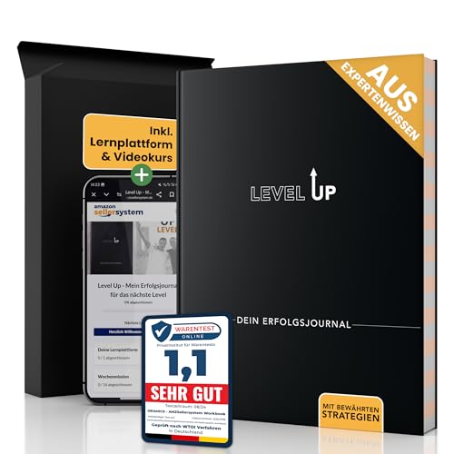 AMZSellersystem Erfolgsjournal Tagesplaner A5 – inkl. Lernplattform & Videokurs – Notizbuch für Fokus, Produktivität & Selbstliebe, Wochenplaner, Workbook für Ziele und Persönlichkeitsentwicklung