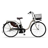 【自転車 完全品|自転車安全整備士点検済】電動自転車 ヤマハ発動機(Yamaha) 2025年モデル パス ウィズ (PAS With) PA26W 15.8Ah 26インチ 3段変速 マットグレイッシュベージュ 電動アシスト自転車
