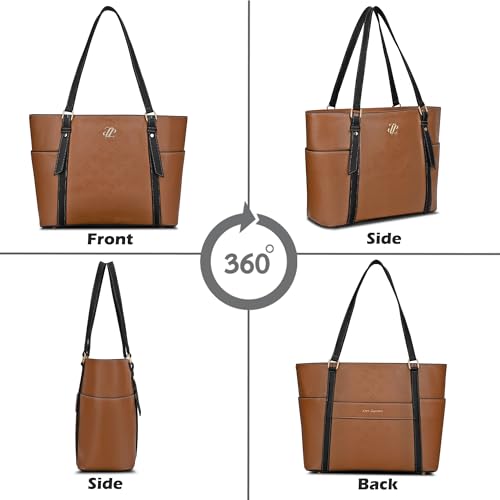 Image of Lavie Signature Women's Harisburg Monogram Tote Laptop Bag | Tote Laptop Bag for Work | Ladies Purse | Stylish Shoulder Bag | Gift for Women