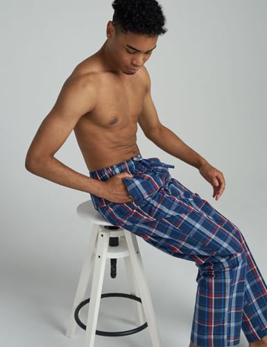 LAPASA Men's Woven Plaid Pajama Pants3