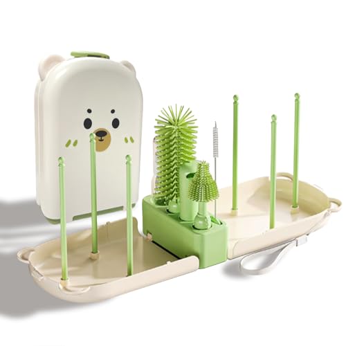 VIRAHYEM Baby Bottle Brush Set, Silicone Bottle Cleaning Bru
