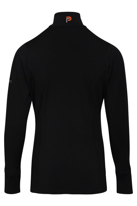 Preto Ladies Horse Rider Baselayer Base Layer 1/4 Zip Long Sleeve Athletic Thermal Tshirts Women's Ladies Top Girls - Equestrian Apparel & Gear for Horseback Riding(Black) - Image 5