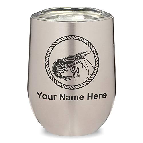 LaserGram Double Wall Stainless Steel Wine Glass Tumbler,