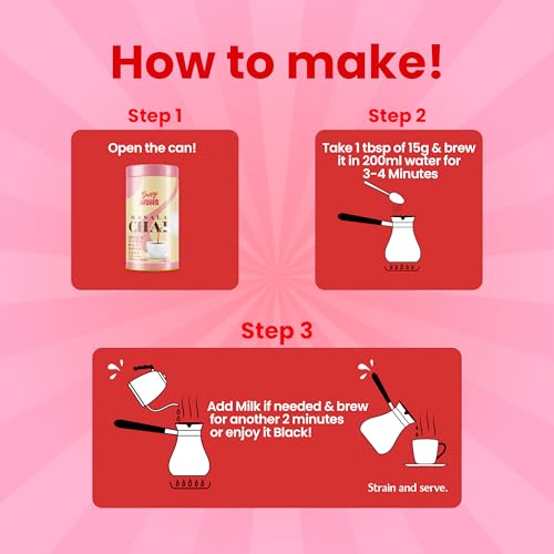 Image of Guppy Moms Masala Chai with Ginger, Pepper, Nutmeg, Aromatic Masala Granules Chai Patti | Premix Masala Flavor Black Tea - 200 gm