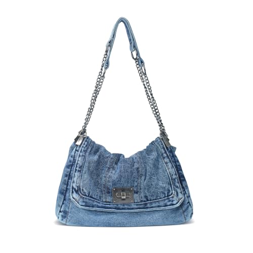 HuiYStar Denim-Tragetasche für Damen,Modisch,Verstellbare...
