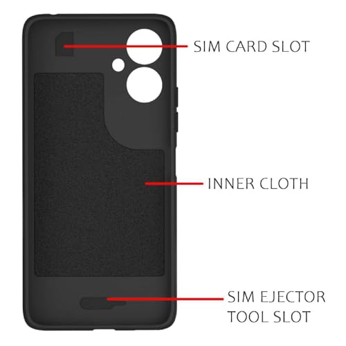 Image of Shockproof Case for Mi Redmi 13C 5G / Poco M6 5G | Full Camera Protection | TPU Flexible Back Cover for Mi Redmi 13C 5G / Poco M6 5G (Matte Black)