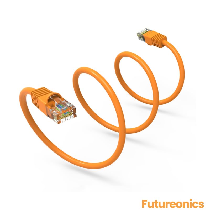 Pack de 50 cables Ethernet Cat 6 UTP naranja 15 pies miniatura 3