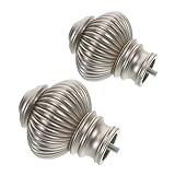 Cabilock 2pcs Decorative Curtain Rod Finials Plastic End Caps for Window Treatment Elegant Drapery Rod Accessories for Home Office Window Decor