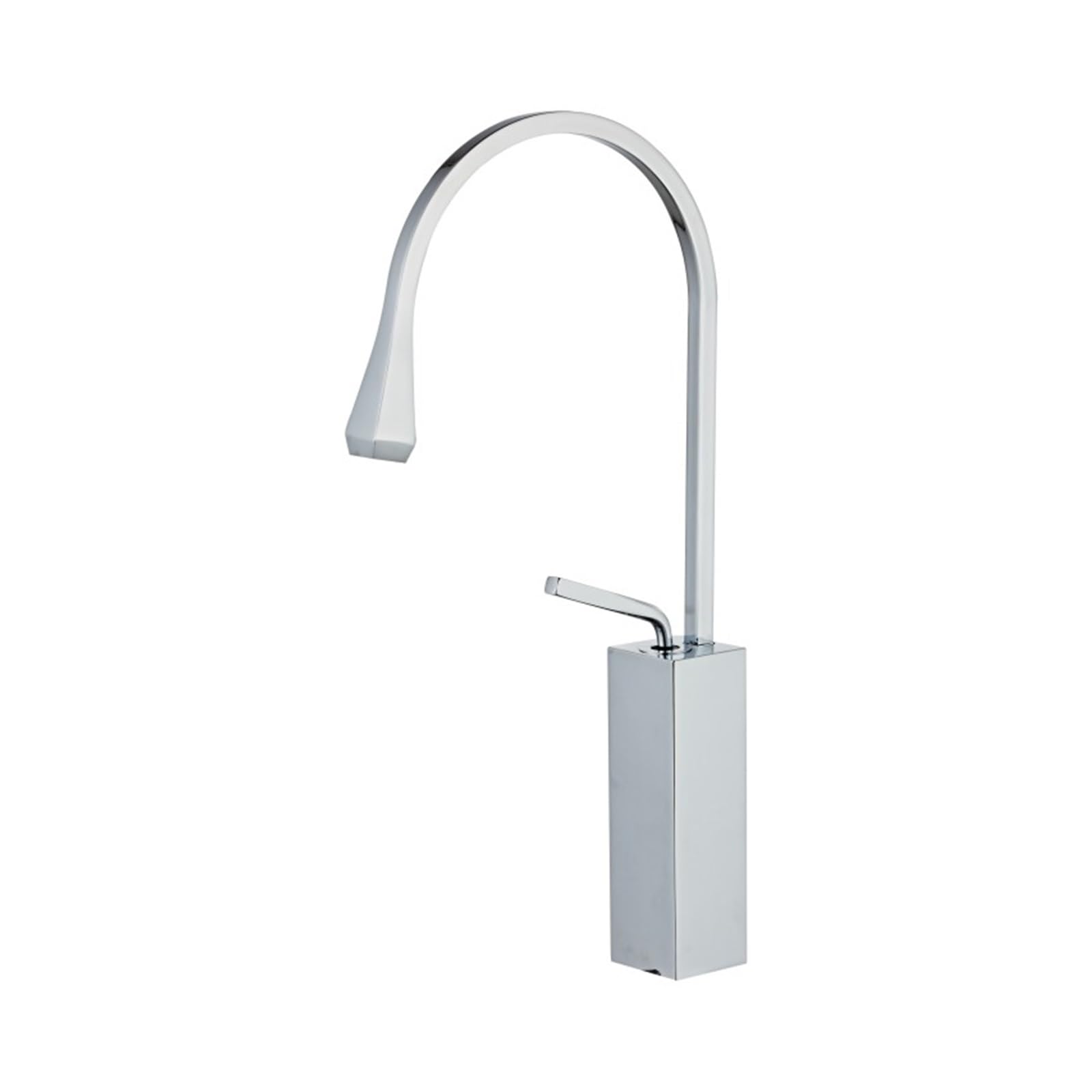 Robinet de Lavabo en Forme de Gouttelette avec Bec Rotatif à 360 Degrés et Levier Unique