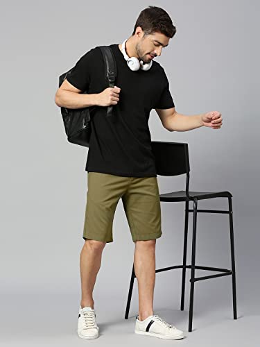 Image of Thomas Scott Men's | 100% Cotton | Solid | Above Knee | Button Closure | Chino | Casual Shorts for Men