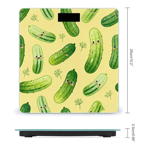 Báscula Digital de Baño Estilo Dill Pickles con Pantalla LCD miniatura 2