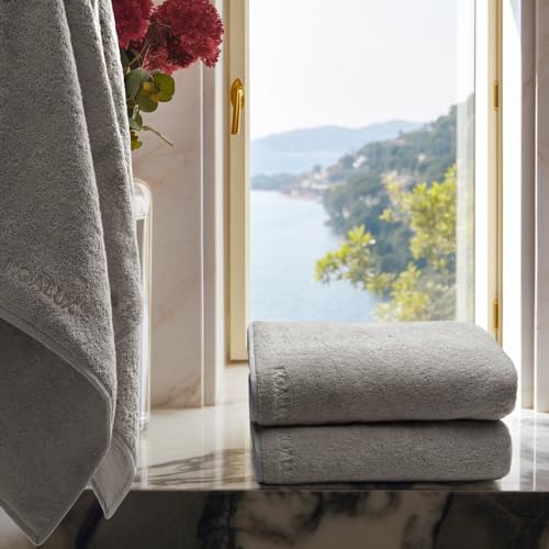 Serviettes de bain premium grand format gris absorbant 700 g/m² - 3