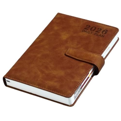 ABYSTTI 2026�N�蒠 1��1�y�[�W 365���蒠�E�����y�[�W ���ԊǗ� PU���U�[�J�o�[ �X�P�W���[���� �f�C���[�m�[�g �}���X���[�v�����i�[ �����E�w�K�E�L�^�ɍœK �j�����p(D�y400�y�[�W�z)